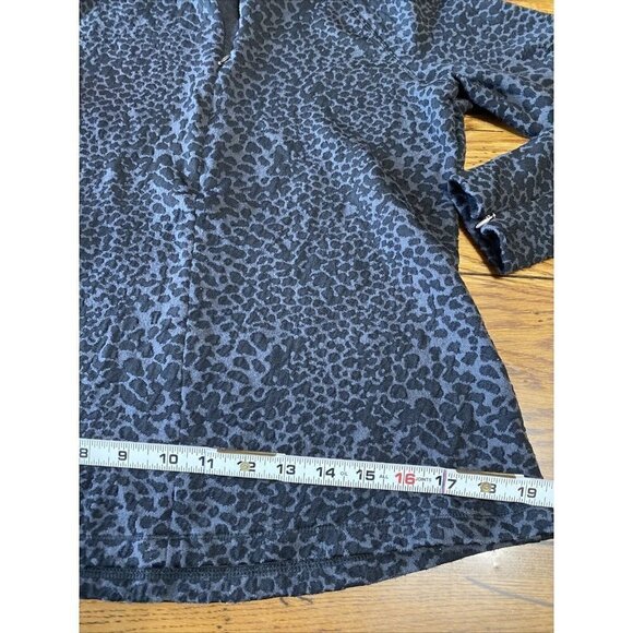 LUCY women’s black gray animal print 1/4 zip track jacket sz medium - Picture 4 of 6